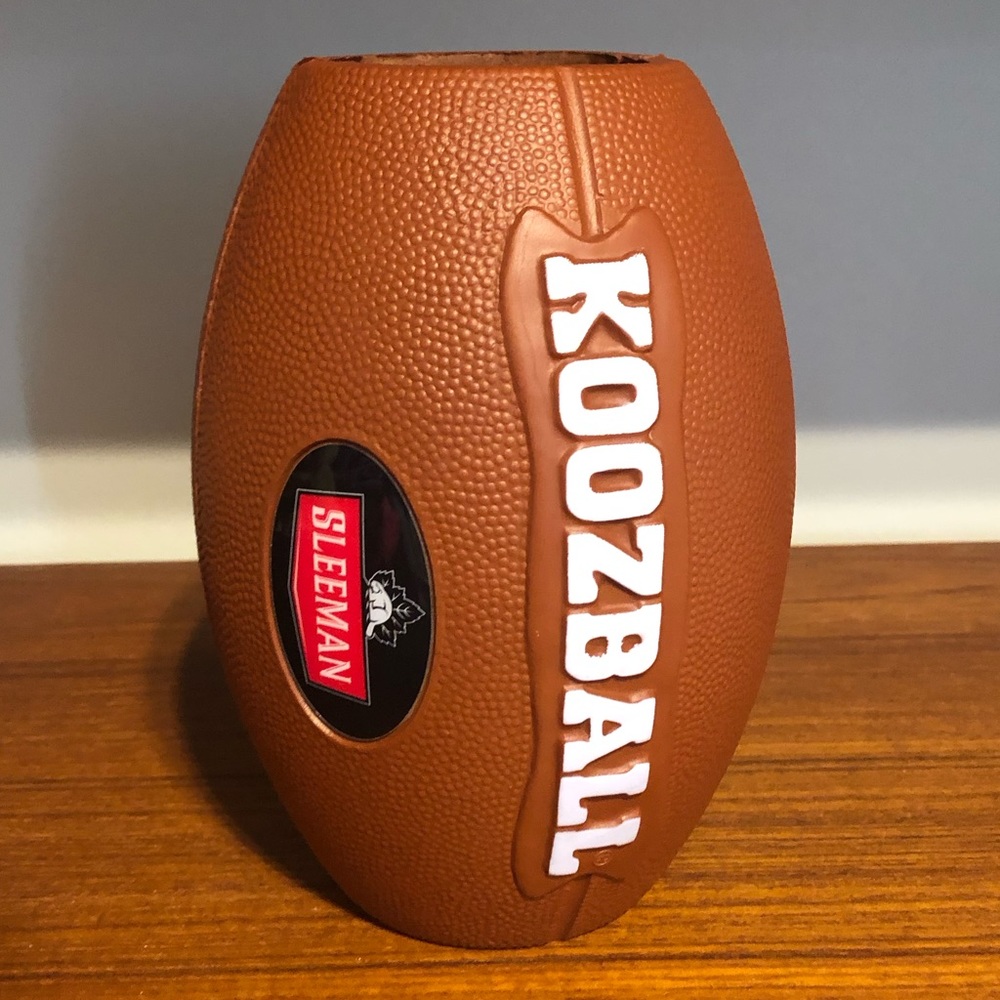 3/$20 Sleeman football Koozball can cooler